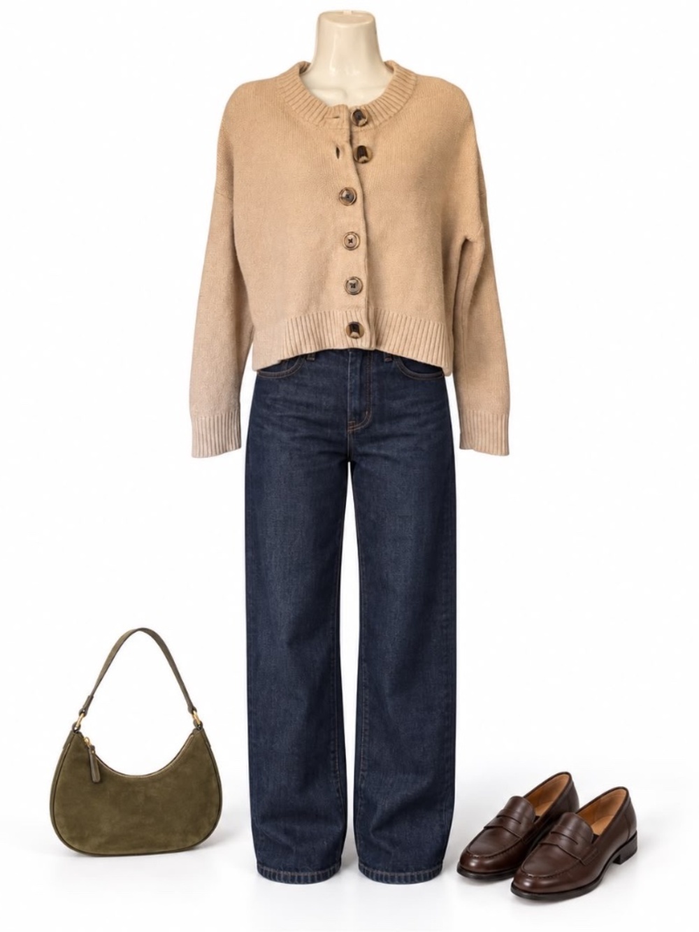 Quince Organic Cotton Button Front Cardigan Size S
